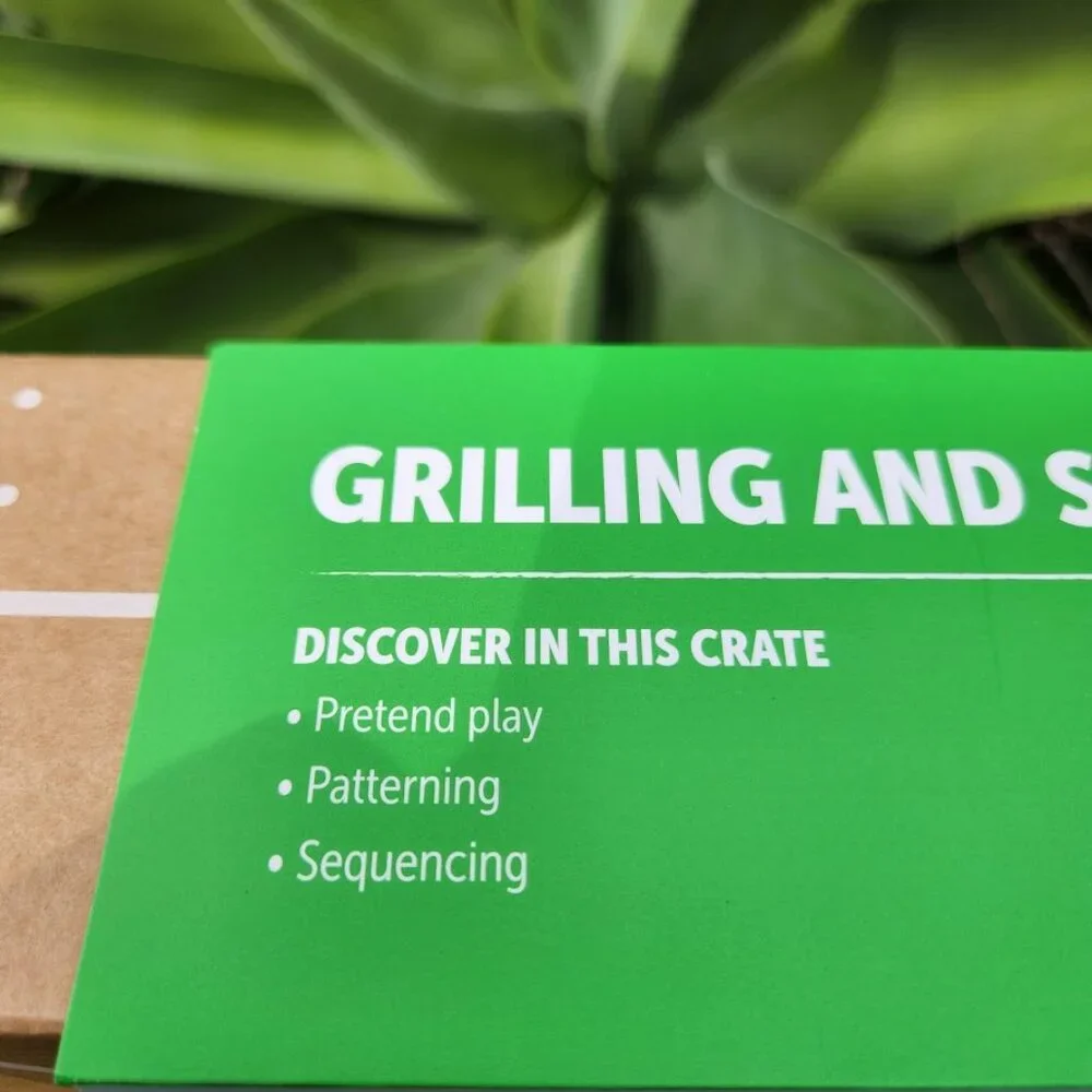 NEW KiwiCo Kiwi Co. Crate Build-a-Burger Grill Grilling Burger Kit Sequencing Pr